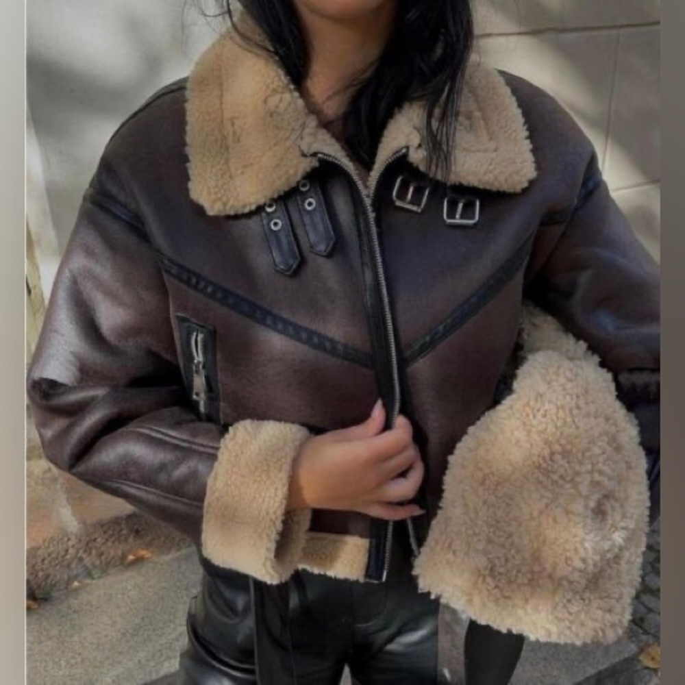 NWOT Double sided cropped jacket